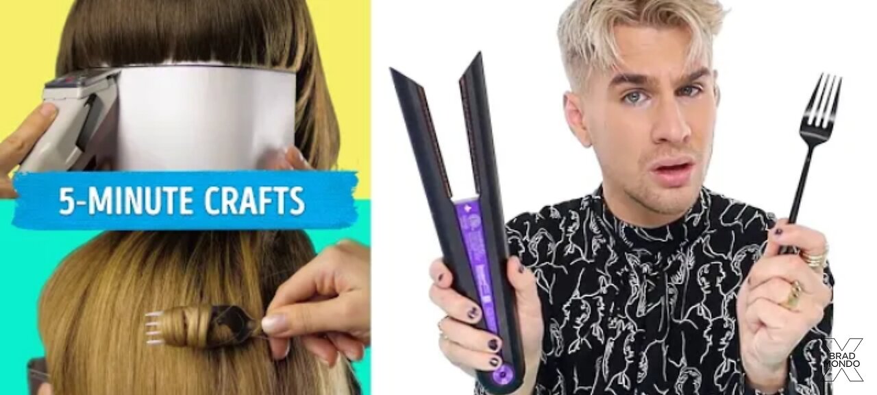 Pro hairdresser Tries 5 Minutes Crafts Hair Hacks