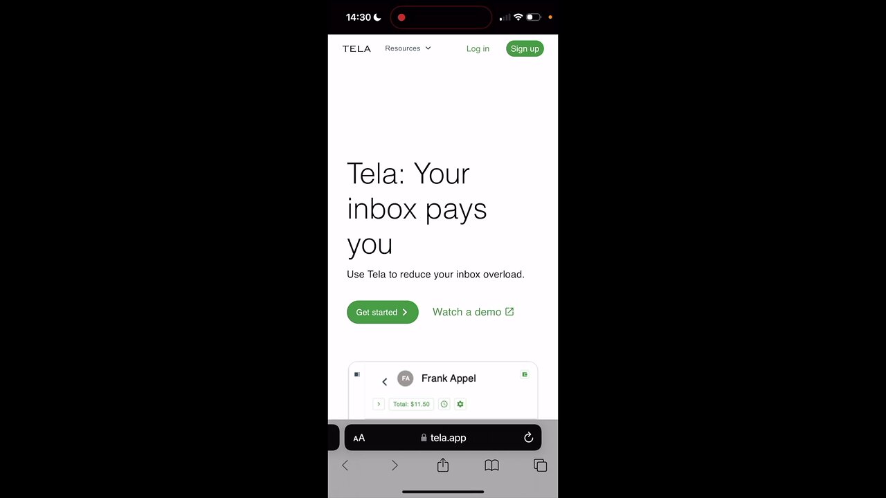 Demo: Tela for Consultants (mobile version)