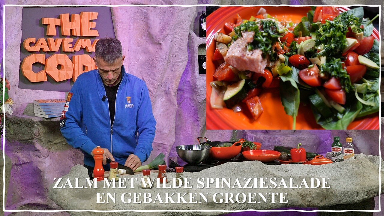 Zalm met wilde spinaziesalade en gebakken groente | Nikko Norte