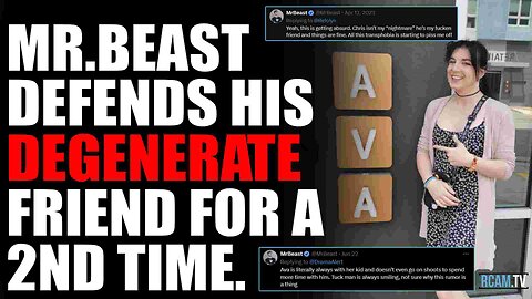 Mr.Beast defends his degenerate friend for a 2nd time.