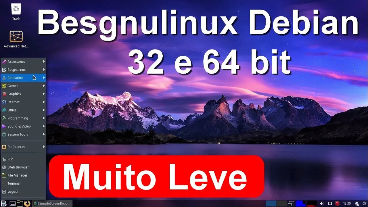 Besgnulinux Openbox 01-05 32 bits e 64 bits. Debian pronto para uso