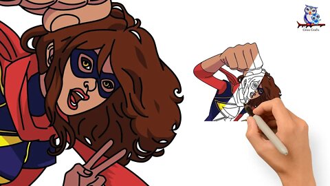 How To Draw Ms. Marvel Step by Step - Easy Art Tutorial