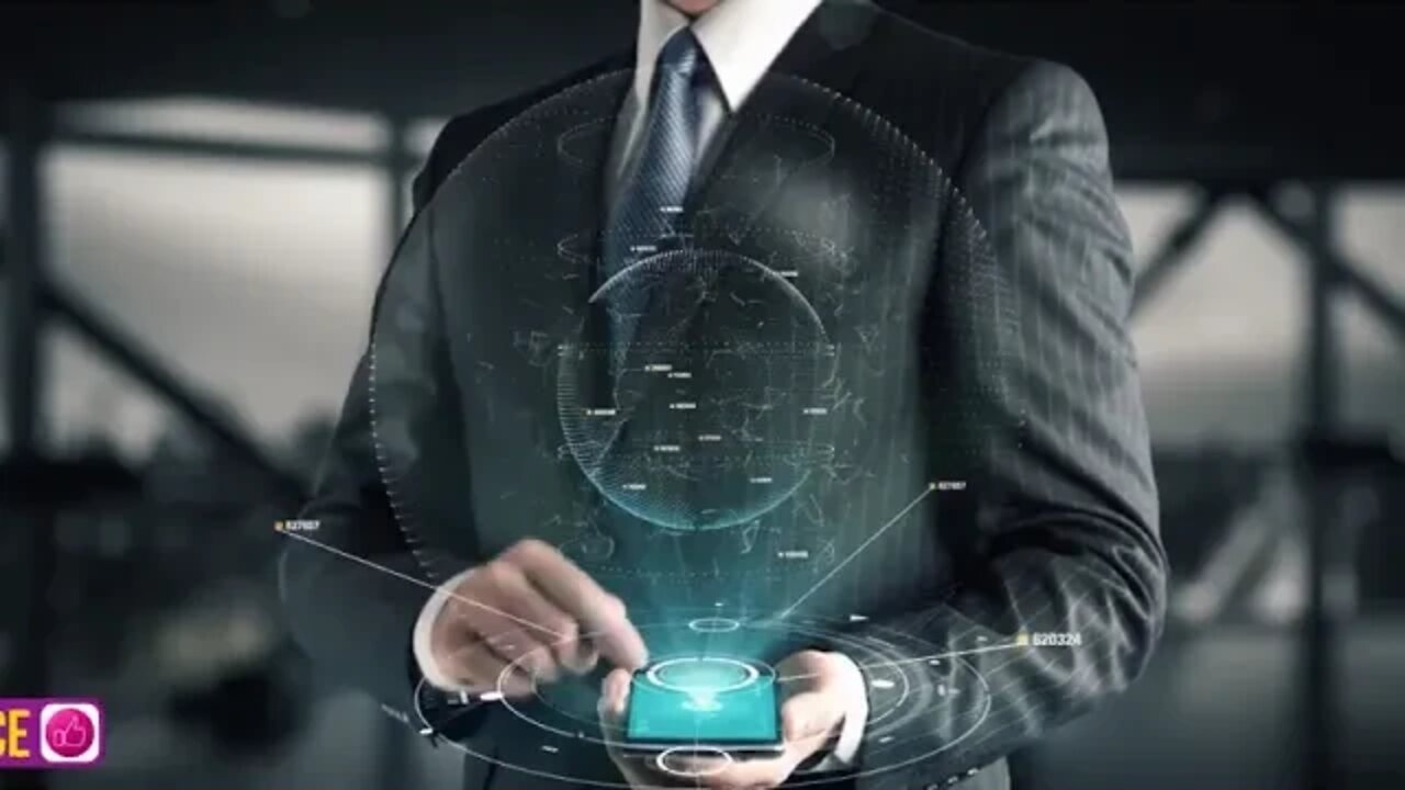 Businessman with Hologram Phone