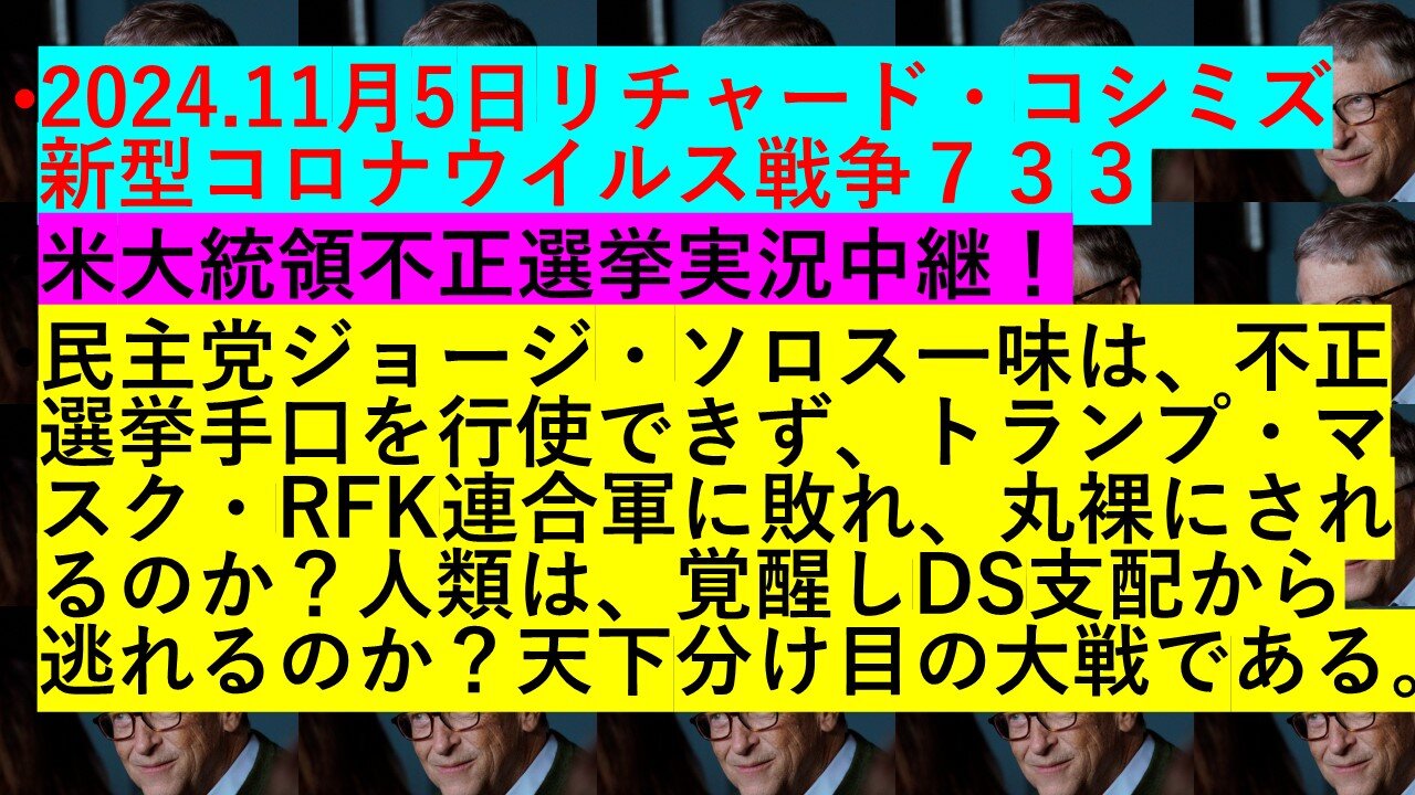 2024.11月24日リチャード・コシミズ新型コロナウイルス戦争７３３