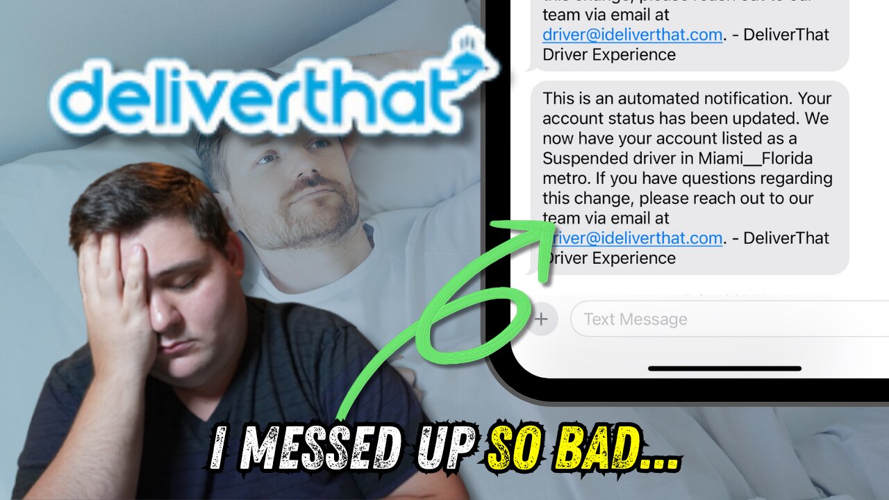 I Got Suspended on DeliverThat!! Here's How I Got Back On!!