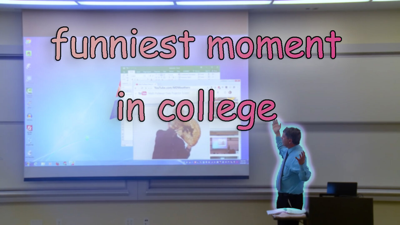 Math Professor Fixes Projector Screen (April Fools Prank)