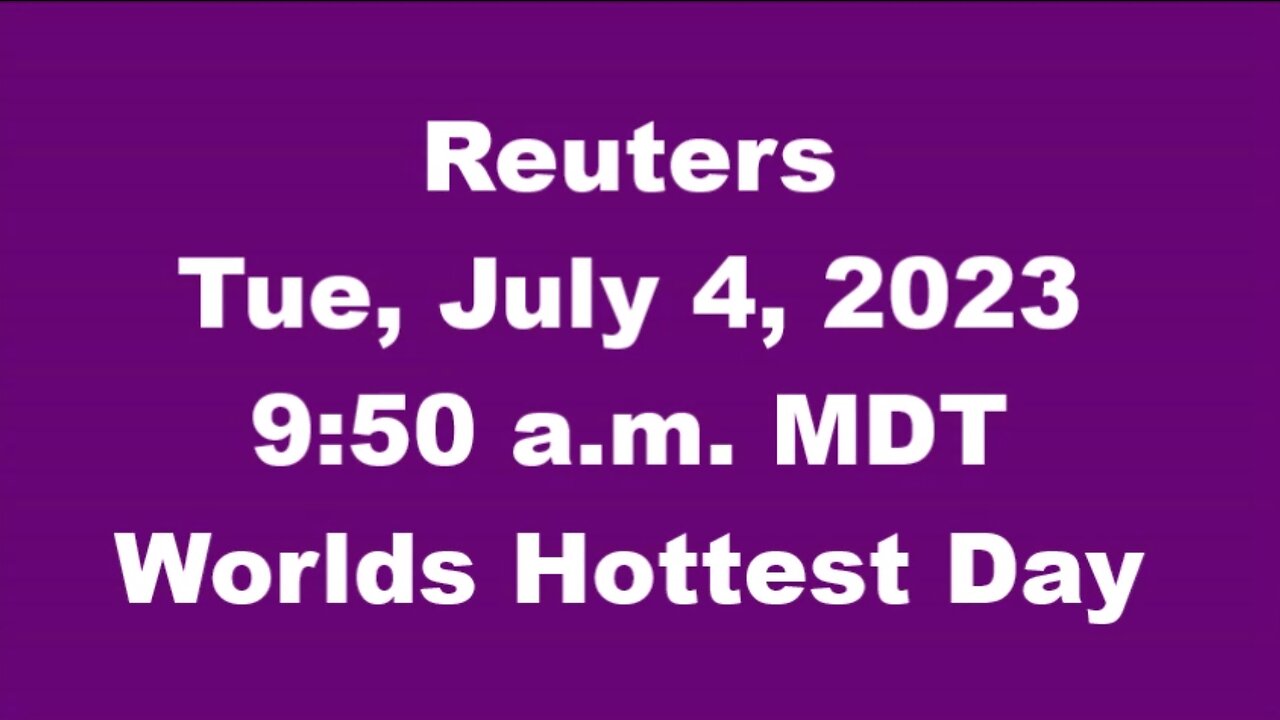 World registers hottest day ever recorded on July 3 Thanks to HAARP Tech?