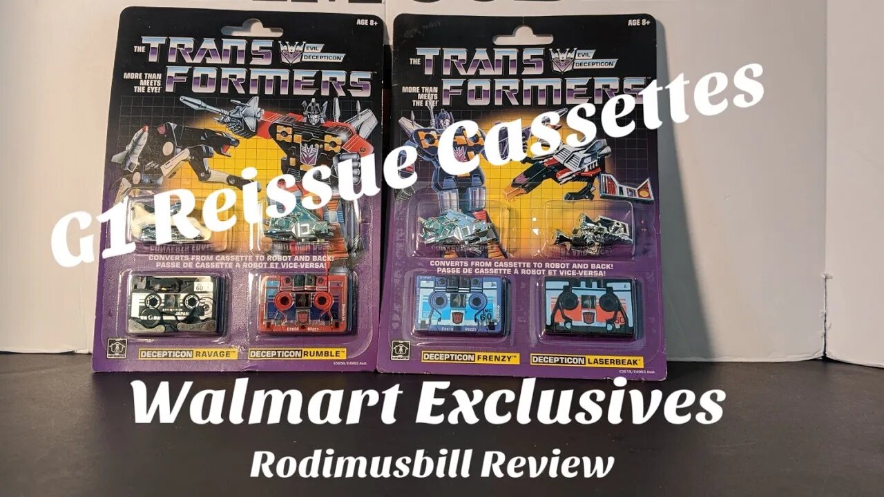 Transformers G1 Reissue Decepticon Cassettes (Ravage, Lazerbeak, Rumble, Frenzy) *Walmart Exclusive*