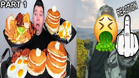 Eggs & Bacon Epic Breakfast - Mukbang (More Nikocado) (PART 1) REACTION!!! (BBT)