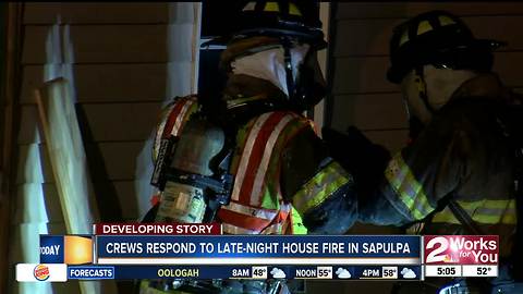 Fire crews respond to house fire in Sapulpa