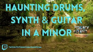 Haunting Drums, Synth & Guitar Backing Track in A Minor