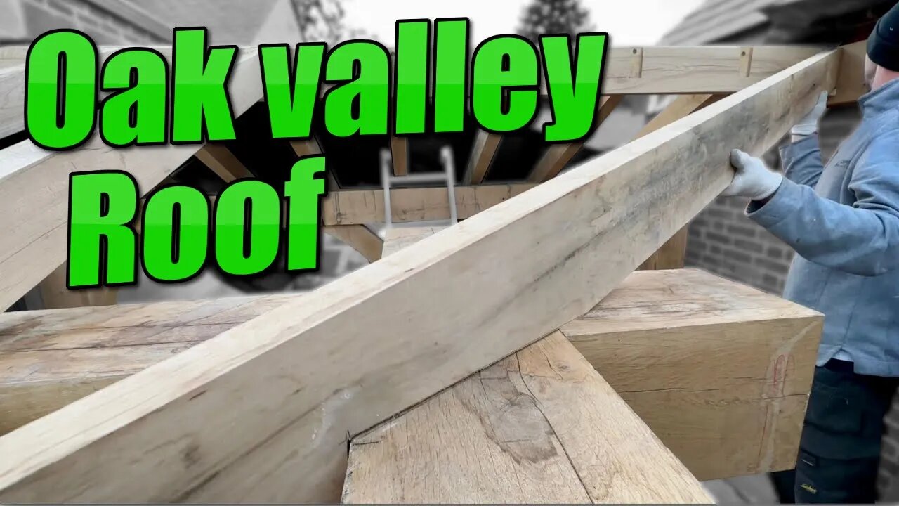 Oak frame Valley Roof Cuts - Rafters are on!