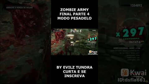 ZOMBIE ARMY FINAL PARTE 4 MODO PESADELO #shorts