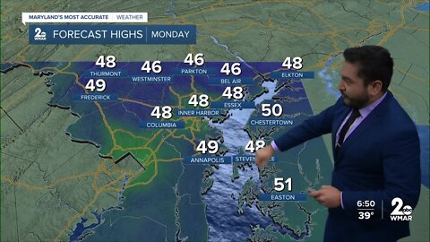 Cesar Cornejo's WMAR-2 News Forecast for Sunday Evening