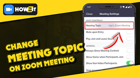 How to change the meeting topic on Zoom