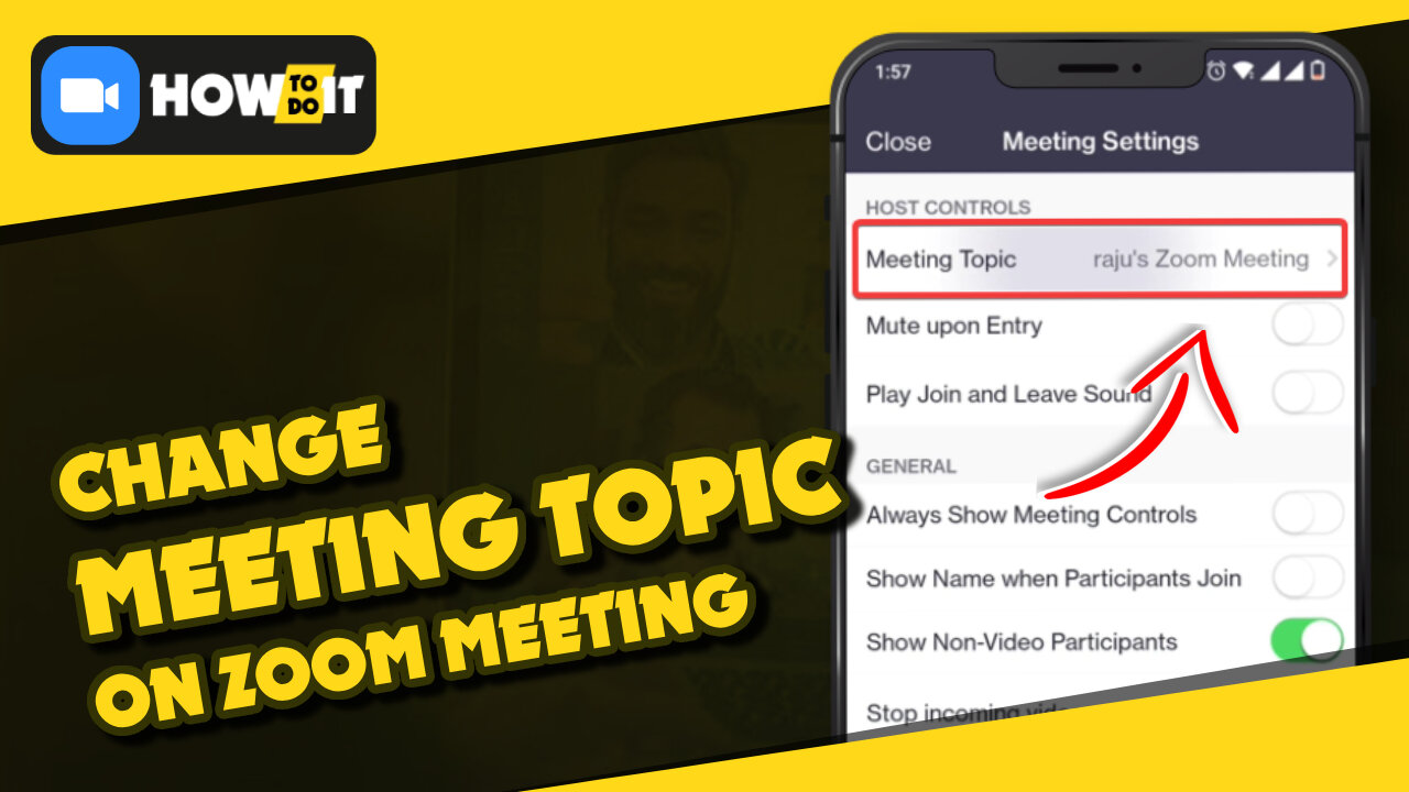 How to change the meeting topic on Zoom