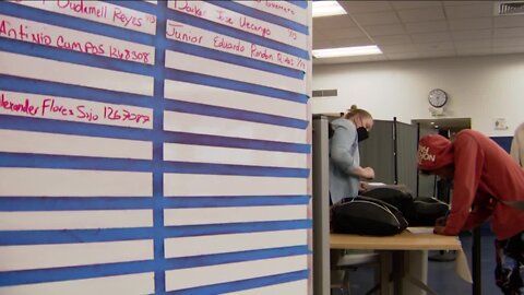City of Denver provides tour of emergency shelter housing arriving migrants