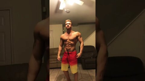 Mens Physique posing practice bodybuilding