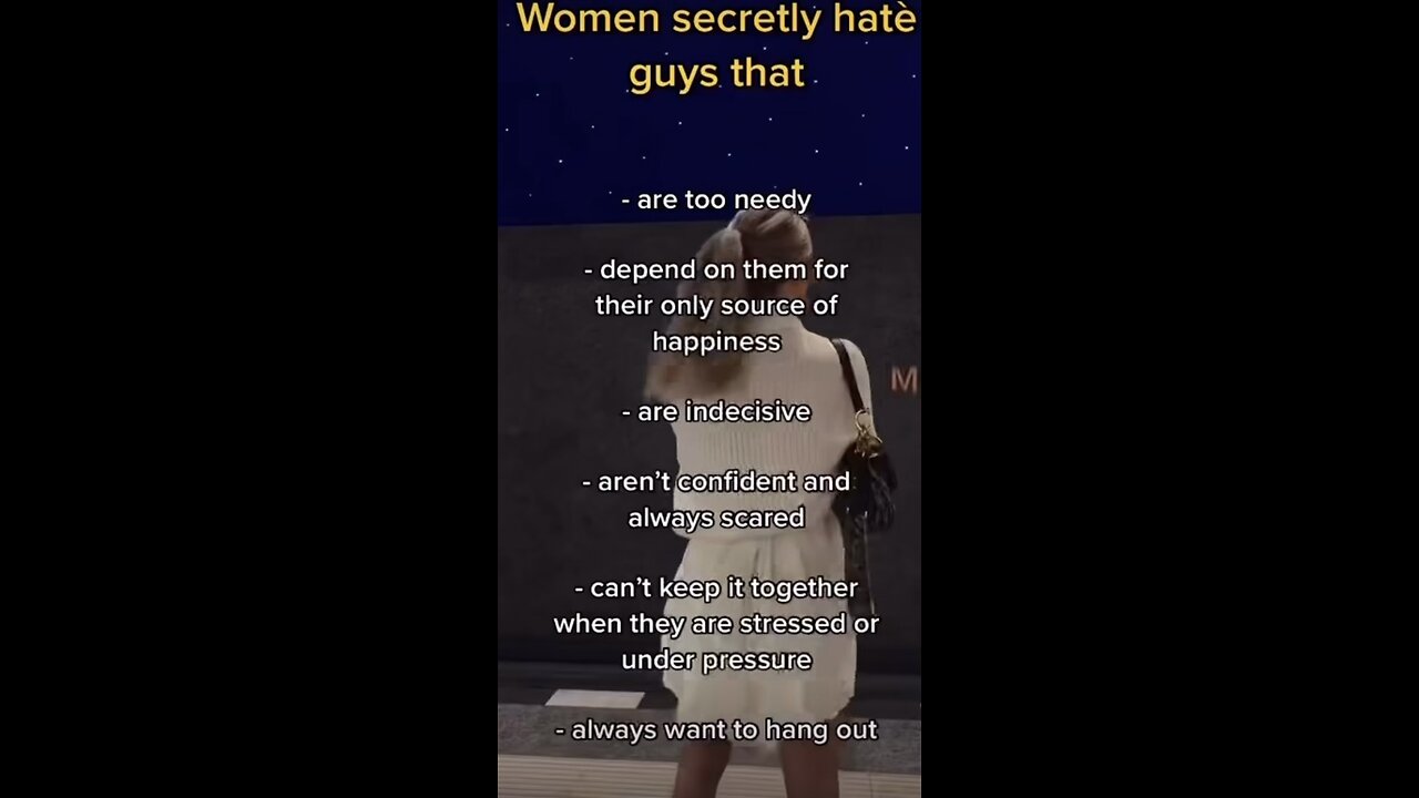 Things Women secretly hate guys that.....