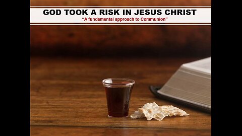 12-30-23 GOD RISKED IT ALL IN JESUS CHRIST "Communion Service" By Evangelist Benton Callwood