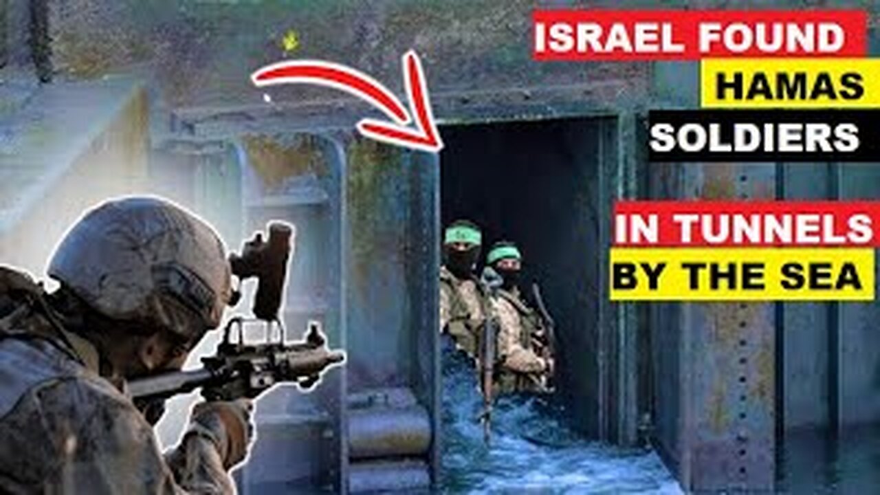 ISRAEL DEFENCE FORCES FOUND MANY HAMAS' SOLDIERS IN A TUNNEL BY THE ISRAEL SEA.