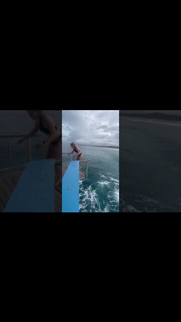 Woman Dives Into Ocean Fail #MegaFails #Shorts