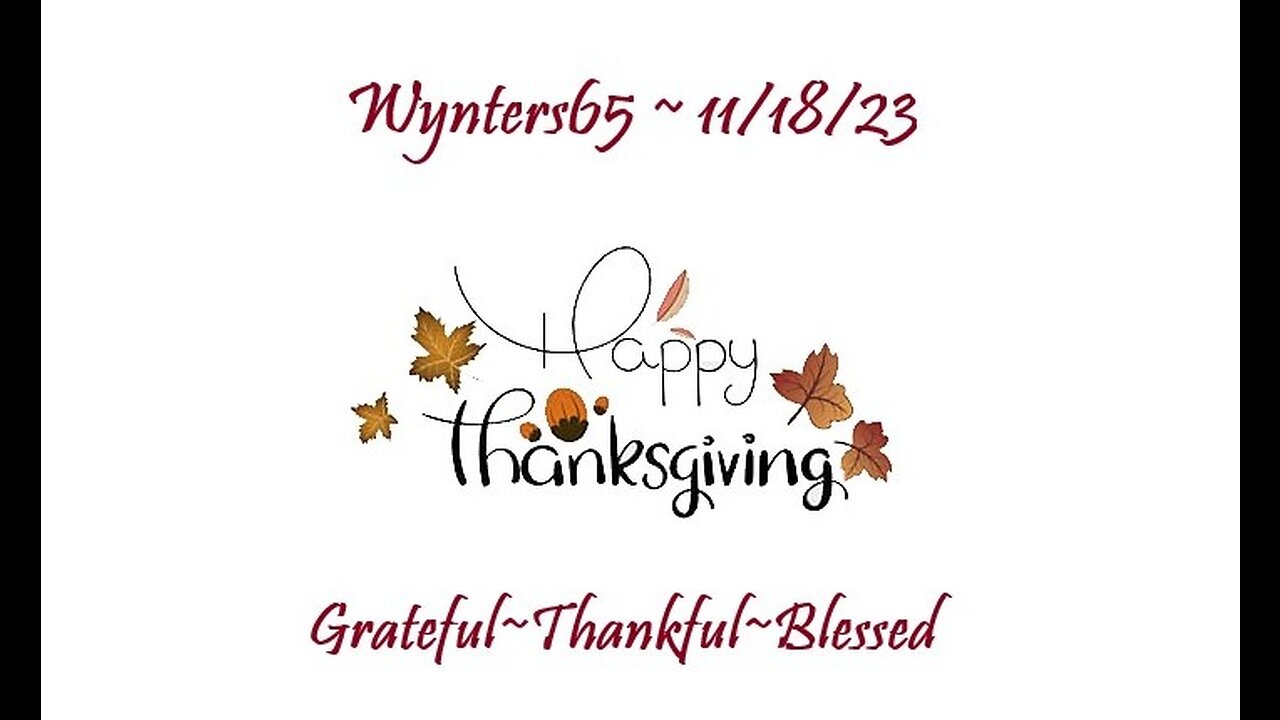 Thanksgiving- Gratefulness in chaos