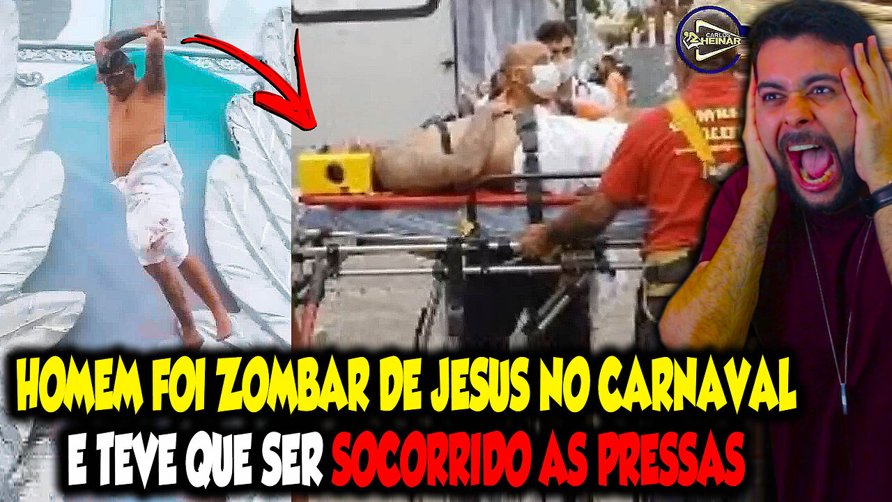 ESCOLA DE SAMBA TENTOU ZOMBAR DE DEUS NO CARNAVAL E HOMEM QUE FEZ JESUS, FOI SOCORRIDO AS PRESSAS