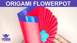 How To Make an Origami Flowerpot - Easy And Step By Step Tutorial