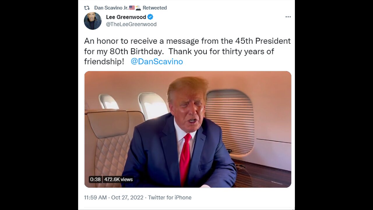 Dan Scavino Jr.🇺🇸🦅 Retweeted 11:59 AM · Oct 27, 2022