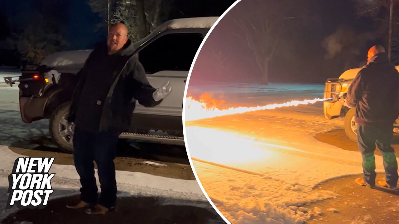 Using a flamethrower to shovel snow: 'Do you want to melt a snowman?'