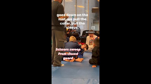 Scissors sweep from closed guard BJJ