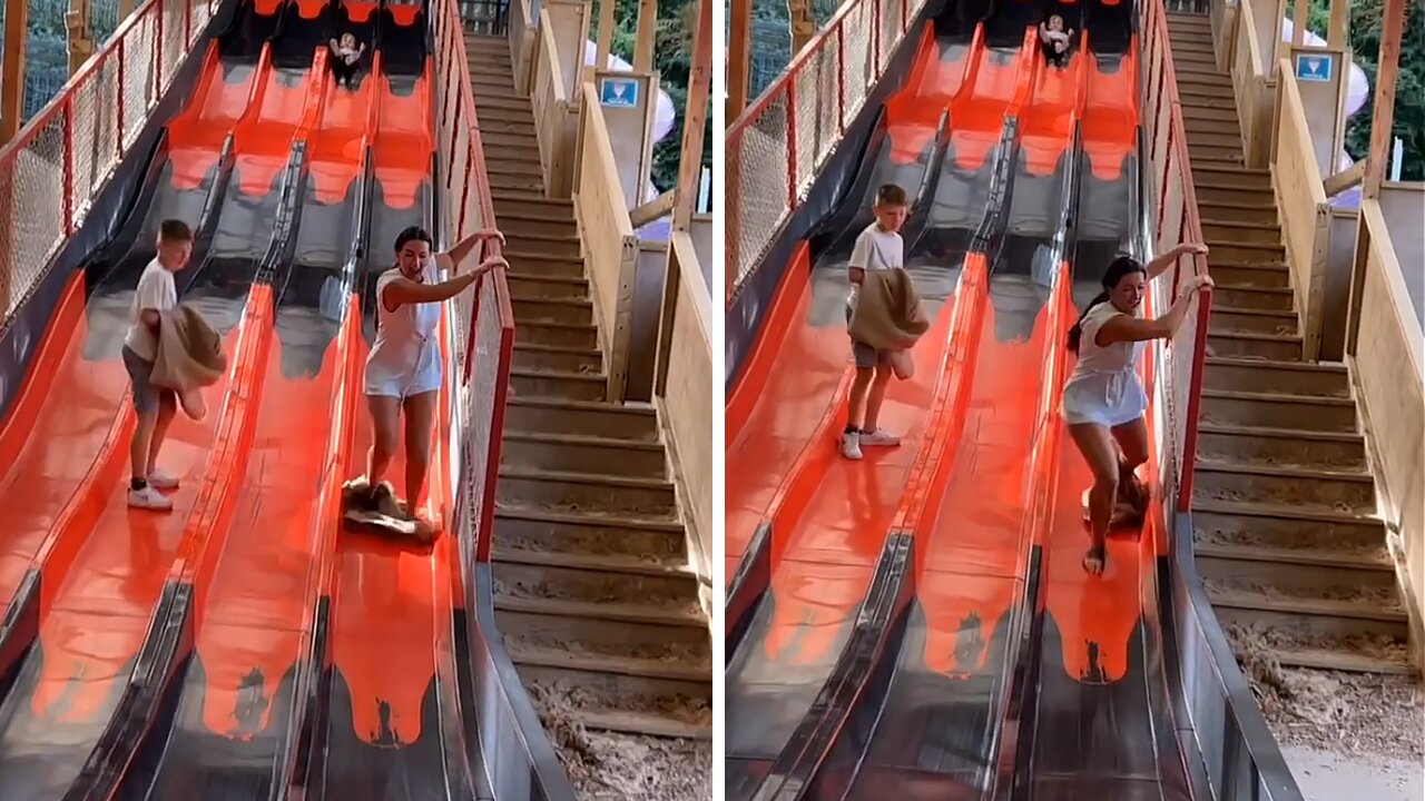 Epic slide wipe out caught on camera