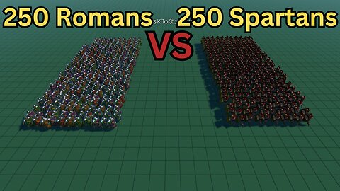 250 Romans Versus 250 Spartans || Ultimate Epic Battle Simulator