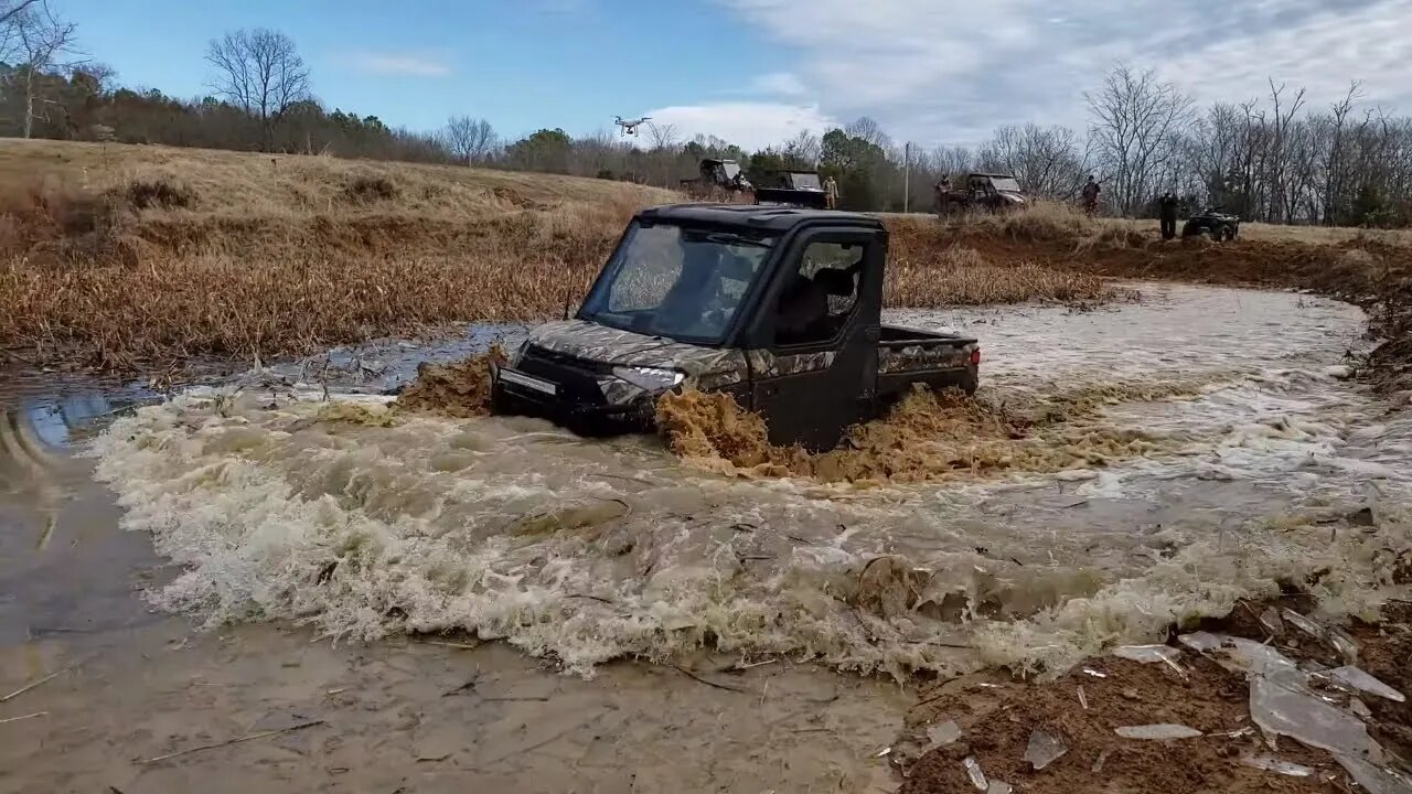 UTV Mudding Duck Pond obstacle; Honda, Polaris, Intimidator & Yanmar