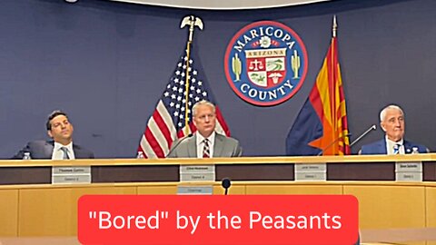 The Maricopa BOS v.s. The Peasants: equal rights, are you kidding? Not a chance!