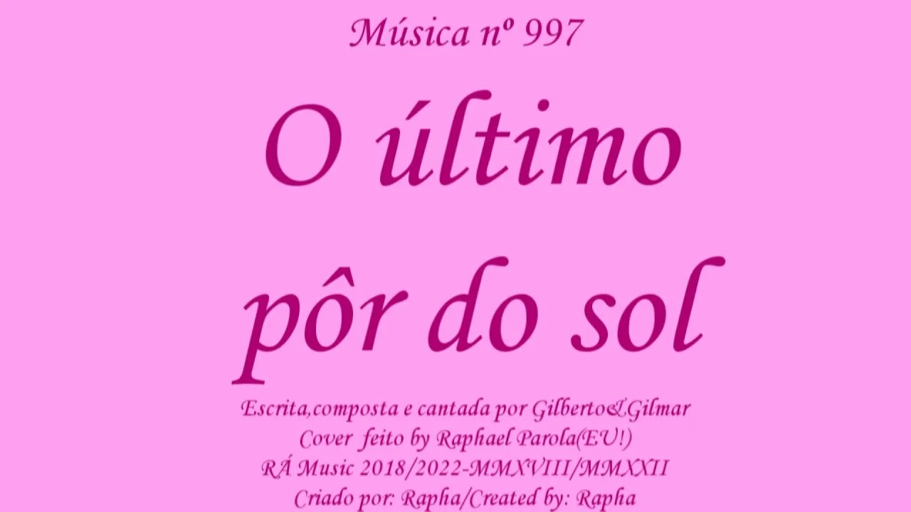 Música nº 997-O último pôr do sol