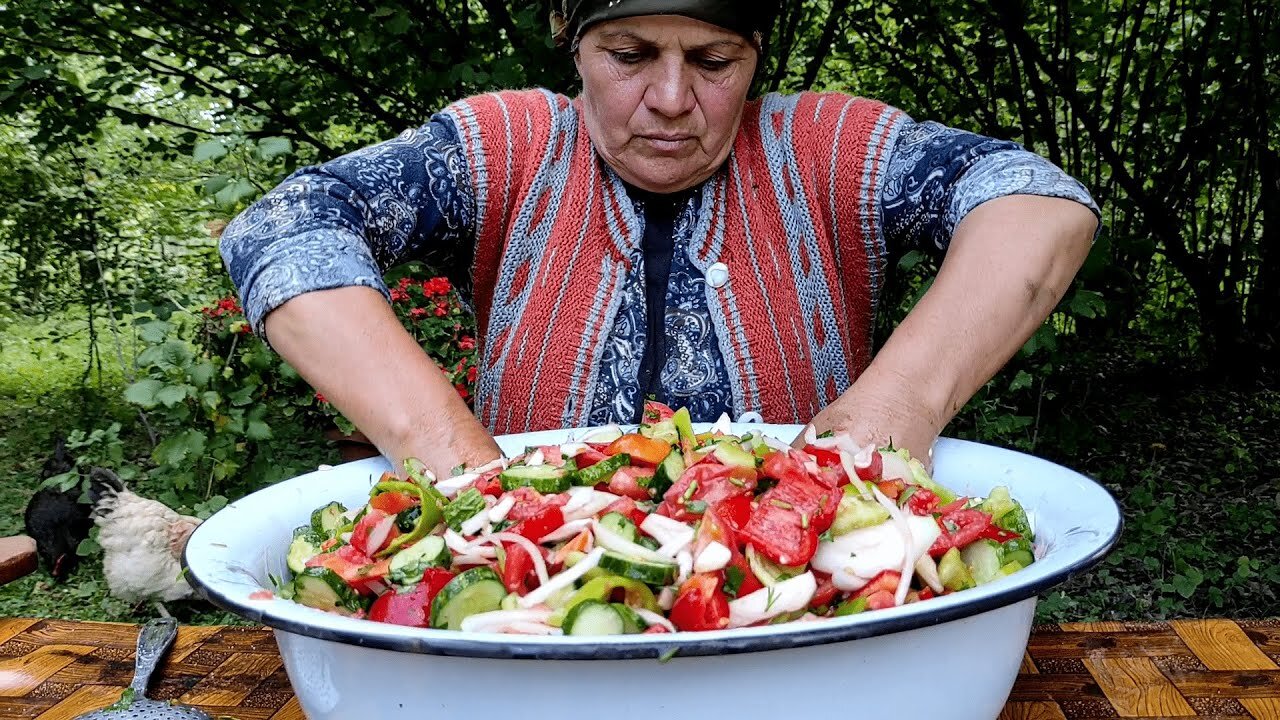 Winter Supply-Own Vegetable Vegetable Rich Vitamin Salad, ASMR food