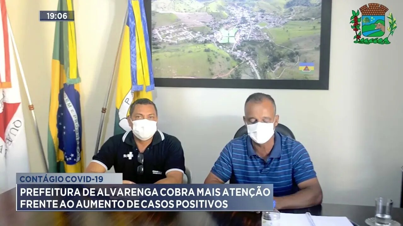 Contágio covid-19: Prefeitura de Alvarenga cobra mais atenção frente ao aumento de casos positivos