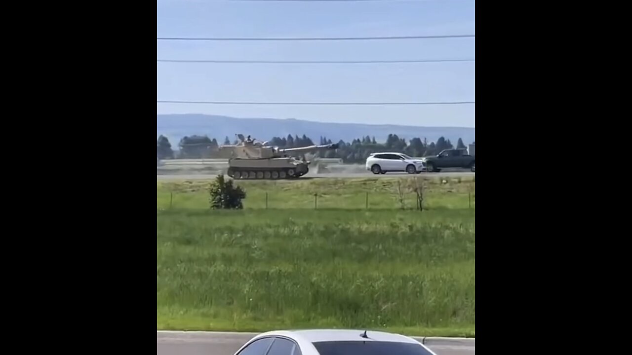 Military on civilian roads in Idaho falls