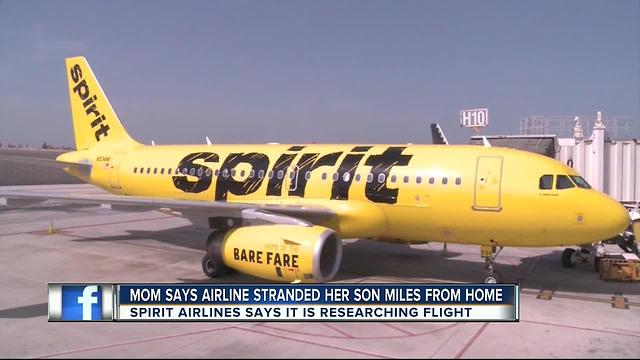 Mom says airline stranded her son miles from home