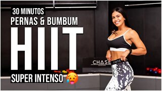 30 Min Pernas & BUMBUM Treino HIIT Super Intenso | Queime 500 Calorias | Em Casa | Sem Equipamento