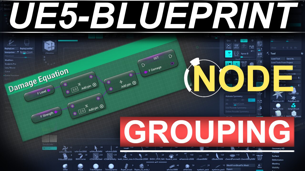 Unreal5 Blueprints: Node Group COMMENTS (30-SECONDS!!)