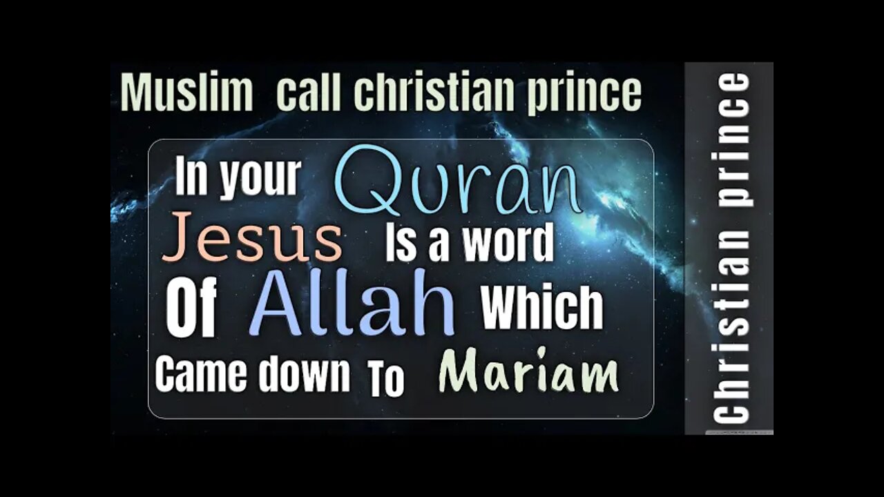 Muslim call Christian prince