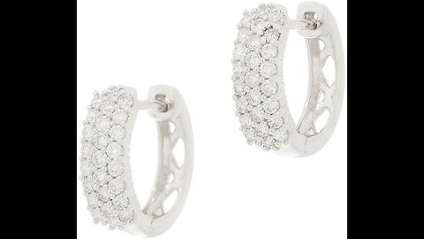 Dazzlingrock Collection 0.45 Carat (ctw) 14K Gold Round White Diamond Huggie Hoop Earrings 12...