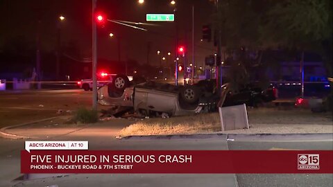FD: 2 kids, 3 adults seriously injured in serious collision near 7th Street and Buckeye Road