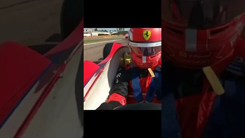 Charles Leclerc can barely control the classic Ferrari 312 T4 #shorts