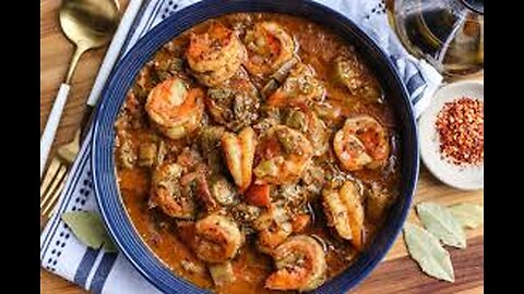 Southern Soothered Okra and Shrimp