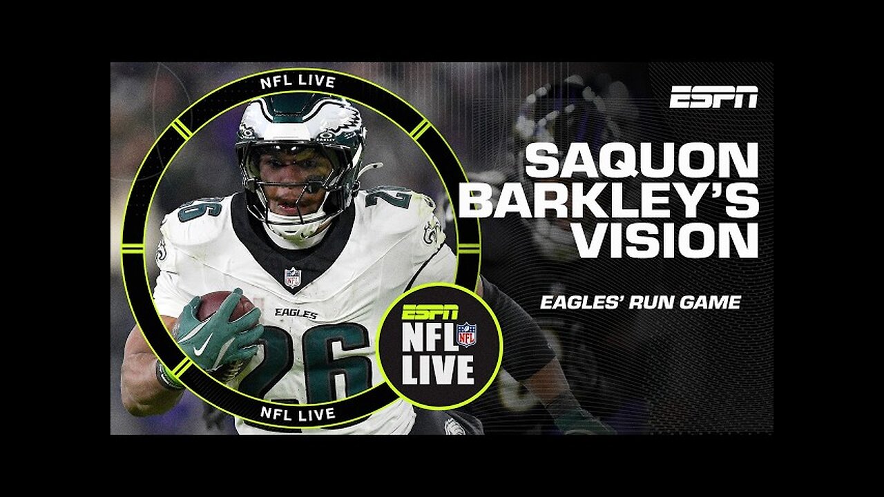 SAQUON BARKLEY'S VISION 🥽 Dissecting the success in the Eagles' run game | NFL Live