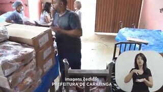 Cidade de Caratinga: alimentos são entregues para instituições de longa permanência